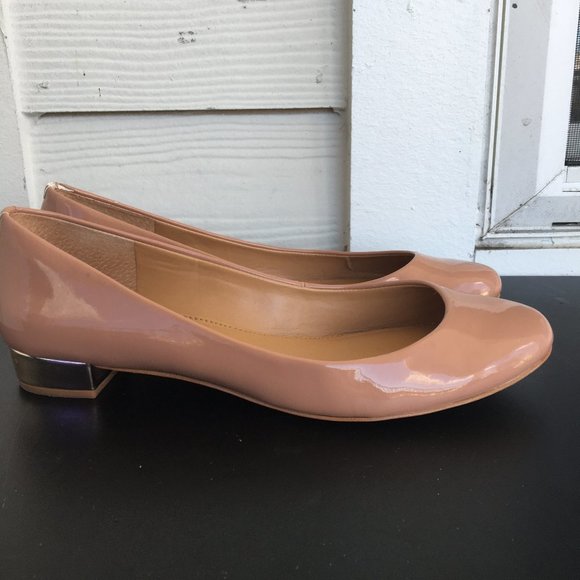 J. Crew Shoes - J. Crew Lily Tan Nude Metallic Heel Ballet Flats